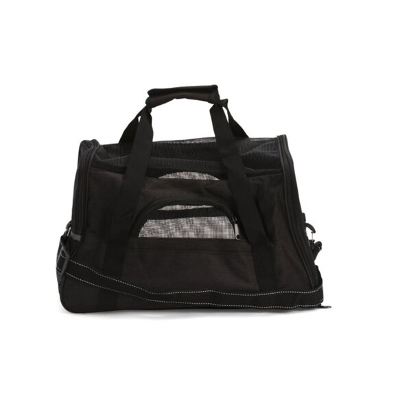 TRAVELERS CHOICE Black 15lb Capacity Pet Travel Carrier - Picture 1 of 2